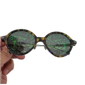 Christian Dior Umbrage Sunglasses Womens OS Havana Tortoise Green Pattern Chic